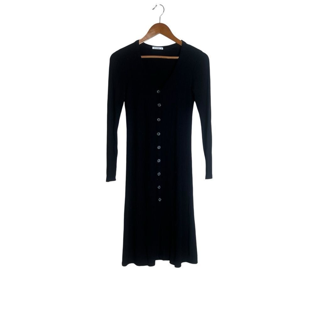 Antistar black long sleeve midi dress